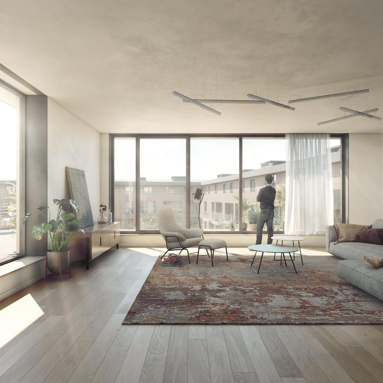 ** RÉSERVÉ** Petit Sablon -  rez-de-chaussée 112m² 2ch & terrasse 12m²