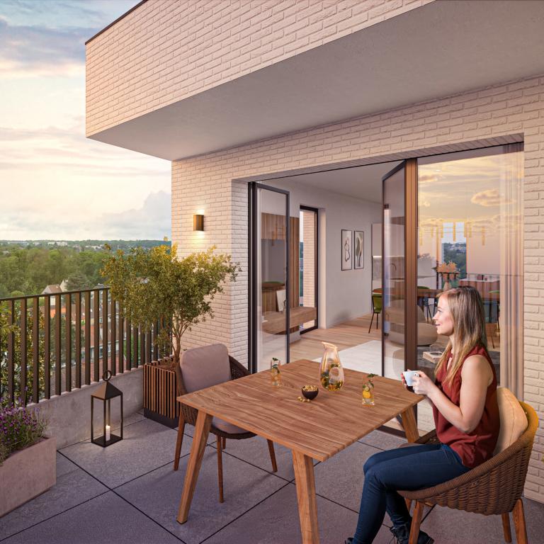 Magnifique penthouse 3 ch. ±153m² + 2 terrasses