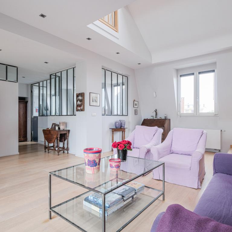 Lepoutre/Brugmann: Magnifique duplex penthouse 3 ch + bureau