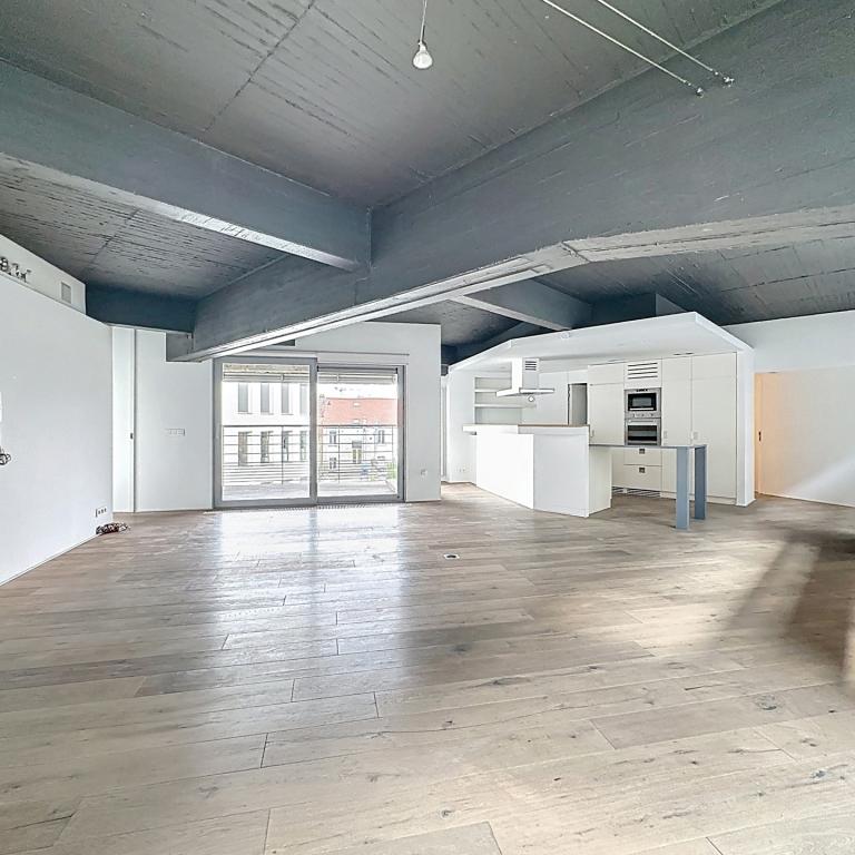 Saint-Gilles : Magnifique loft non meublé + terrasse