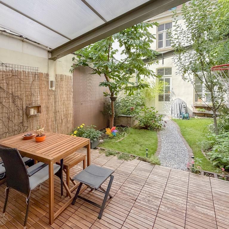Quartier EU: maison rénovée + duplex + jardin et garage