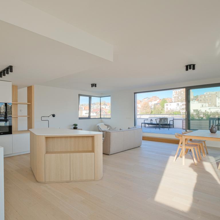 Penthouse 140m² 2 ch terr 30m² panoramique, TVA 6%, PEB A