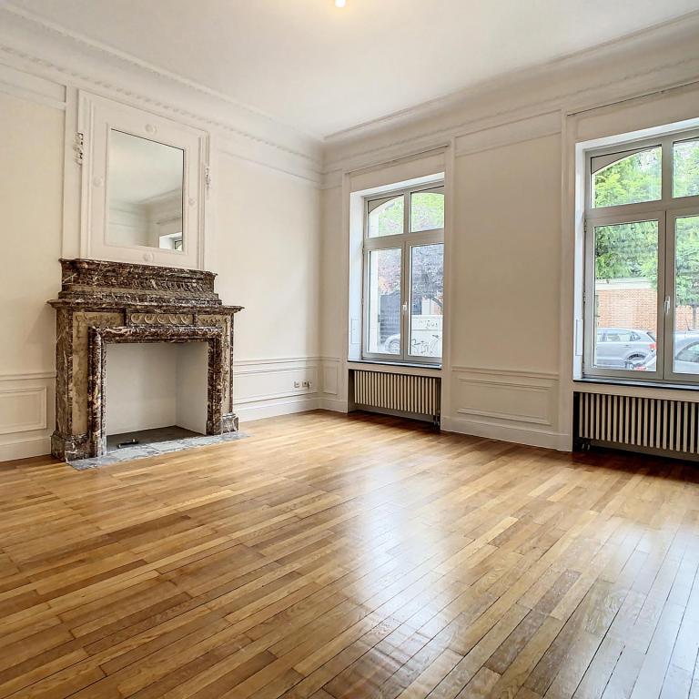 Place Brugmann : Superbe rez-de-chaussée avec jardin