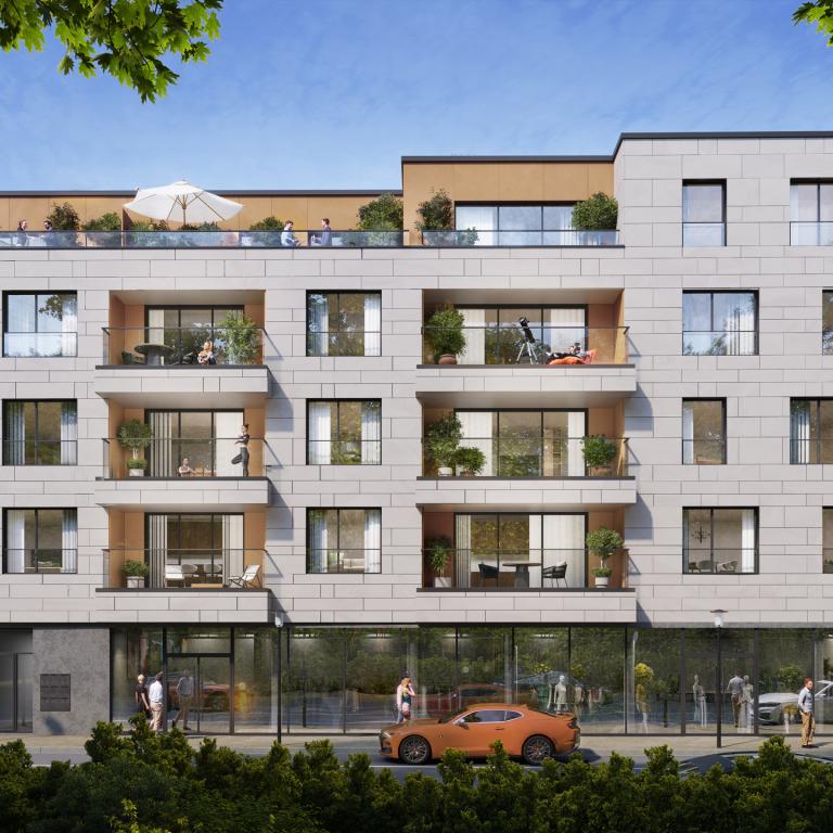 Magnifique appt. neuf +-100m², 2ch., terrasse 18 m²