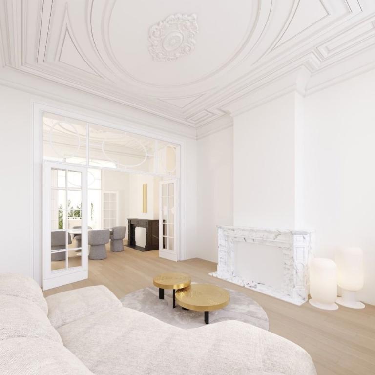 Square Marie Louise - Duplex rénové 3 chambres avec jardin 