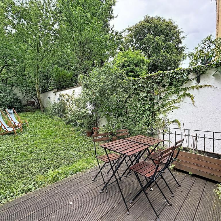Quartier Brugmann : Duplex 2 chambres avec grand jardin 