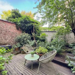 Lepoutre: Magnifique duplex rez-de-chaussée avec jardin 