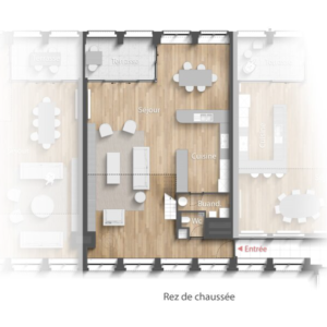 Molière: Splendide loft 192 m² - possibilité 3 ch, terrasse