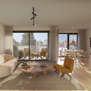 Spacieux appartement neuf ±108 m², 3ch, terrasse 5 m²