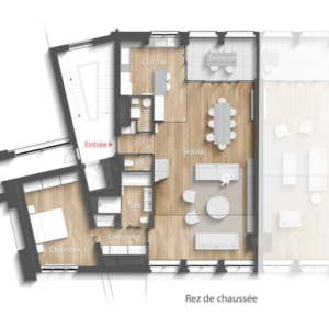 Molière: Superbe loft 223 m² - 4 chambres, terrasse, parking