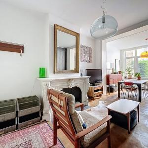 Haut de Saint-Gilles : Rez-de-chaussée avec jardin meublé