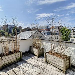 Etangs d'Ixelles : appartement 2 ch + bureau + 2 terrasses