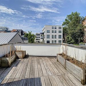 Etangs d'Ixelles : appartement 2 ch + bureau + 2 terrasses