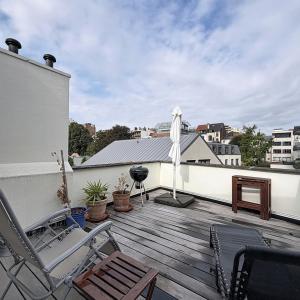 Etangs d'Ixelles : appartement 2 ch + bureau + 2 terrasses