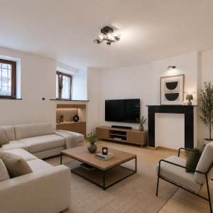 Sq. Marie-Louise: beau duplex + jardin, profession libérale