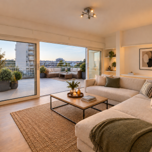 Cinquantenaire – Magnifique penthouse 1 ch. + terrasse