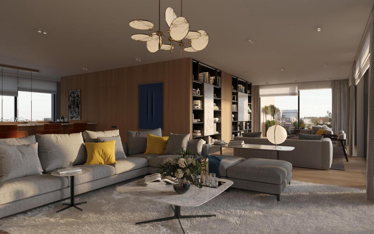 Abbaye de La Cambre, studio 56 m² + terrasse 11 m²