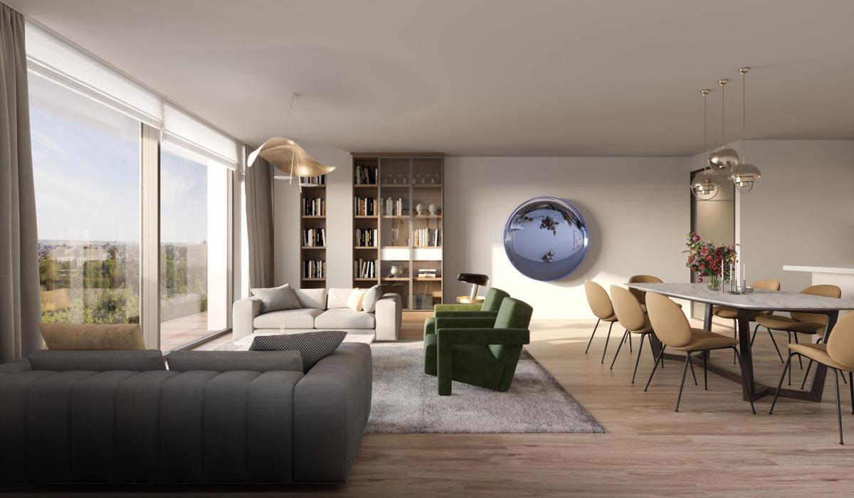 Abbaye de La Cambre, studio 56 m² + terrasse 11 m²