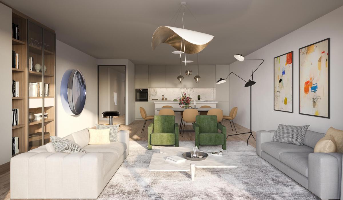Abbaye de La Cambre, studio 56 m² + terrasse 11 m²