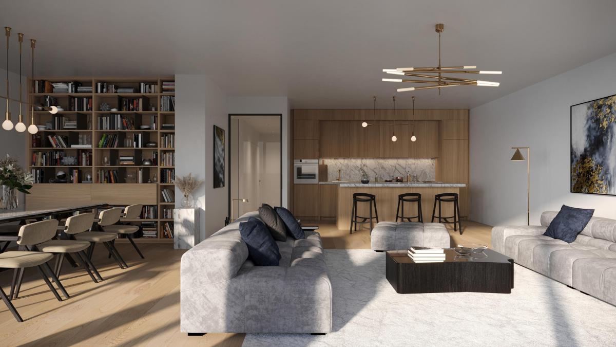 Abbaye de La Cambre, studio 56 m² + terrasse 11 m²