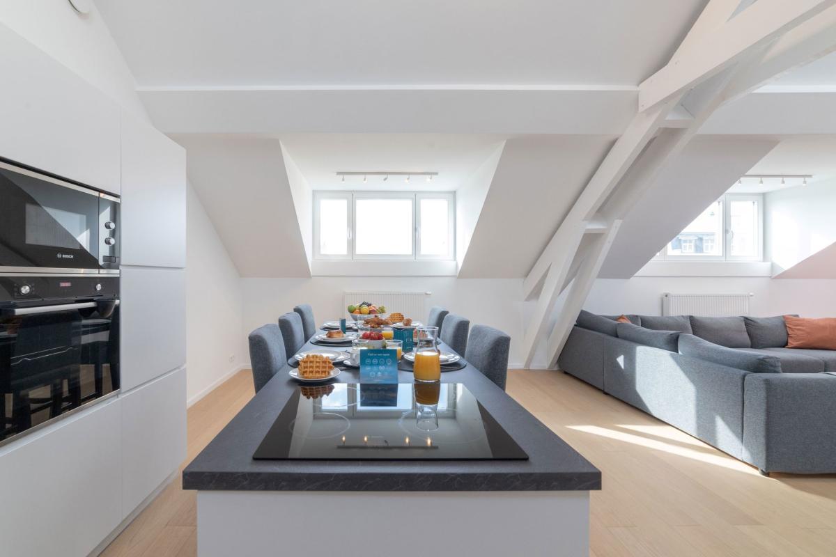 Molière: Appartement rénové 4 ch, 4 sdd, terrasse sur toit