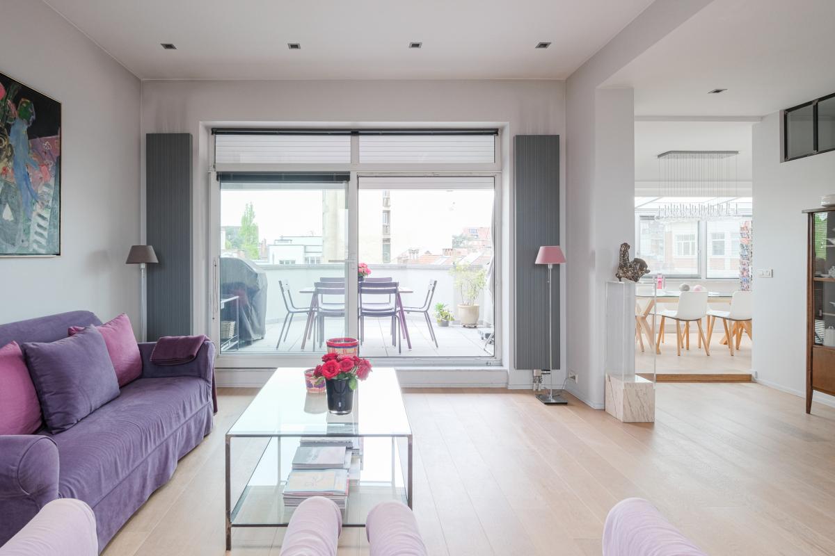 Lepoutre/Brugmann: Magnifique duplex penthouse 3 ch + bureau