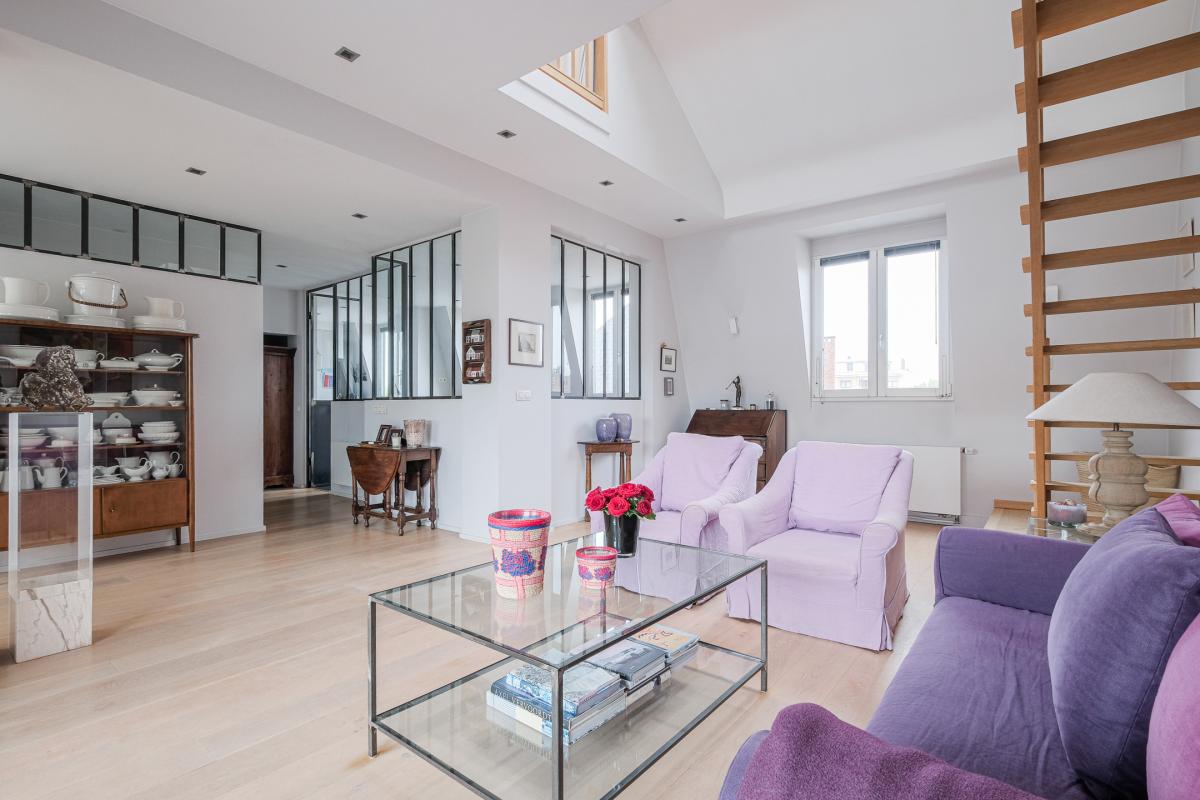 Lepoutre/Brugmann: Magnifique duplex penthouse 3 ch + bureau