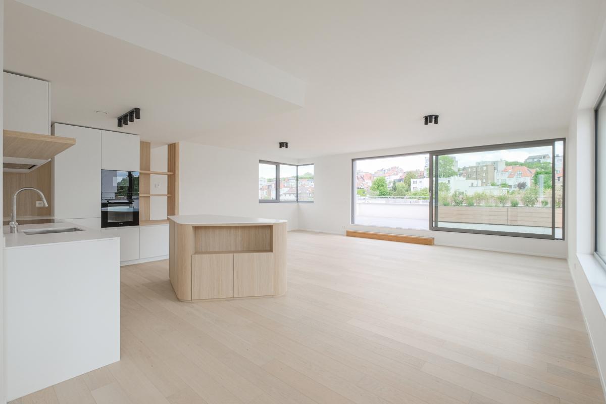 Penthouse 140m² 2 ch terr 30m² panoramique, TVA 6%, PEB A