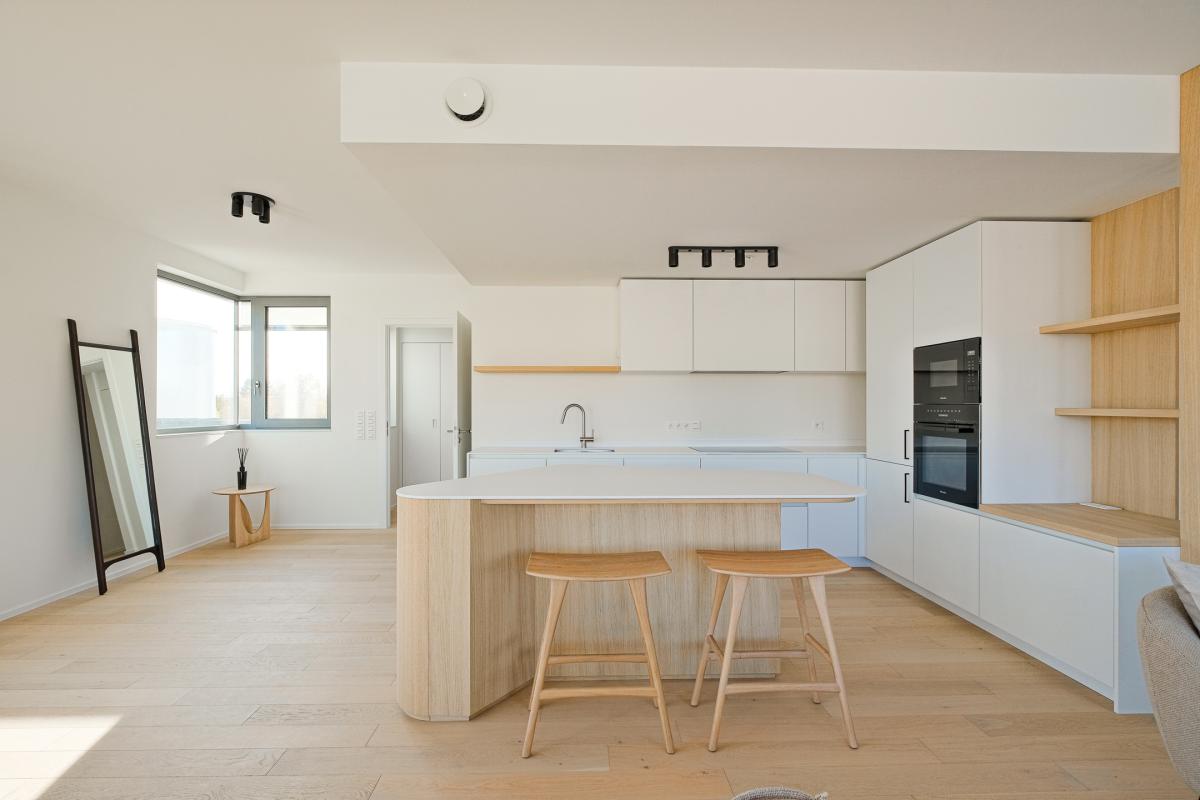 Penthouse 140m² 2 ch terr 30m² panoramique, TVA 6%, PEB A