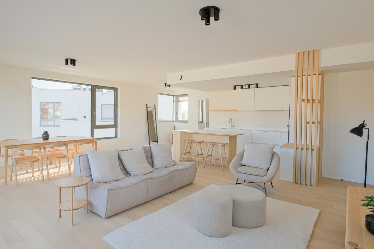 Penthouse 140m² 2 ch terr 30m² panoramique, TVA 6%, PEB A