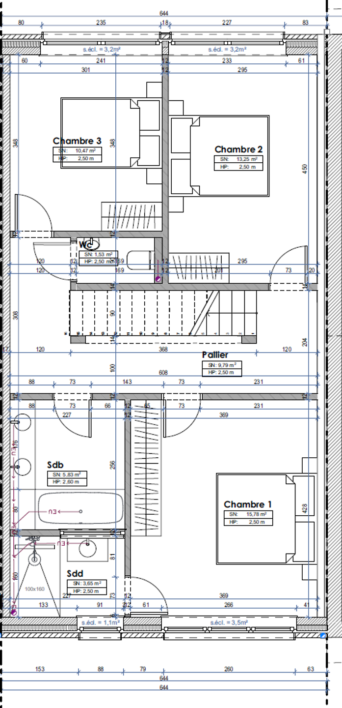 Terrain à bâtir avec permis ! Maison 3/4 chambres de 240 m² 