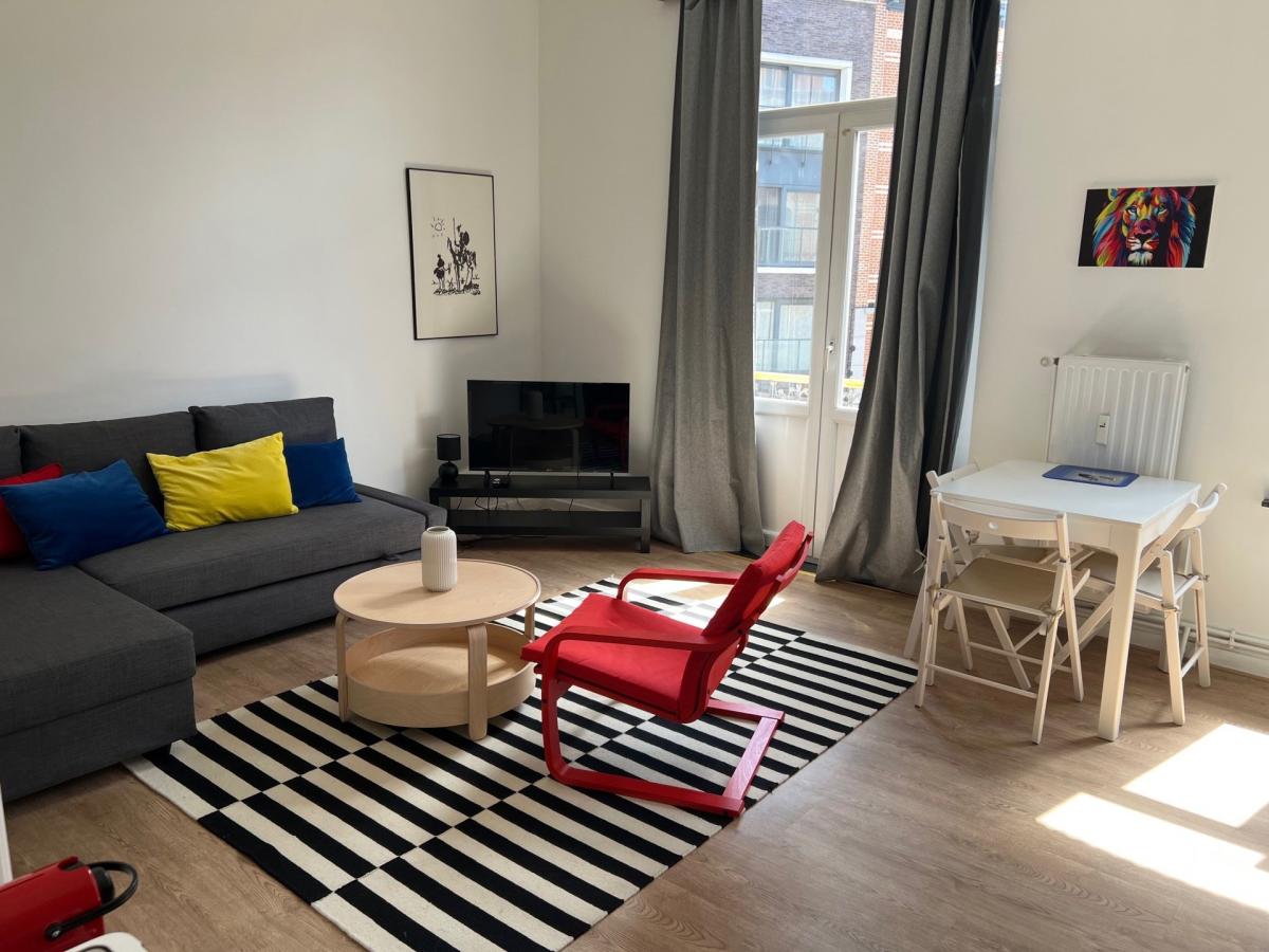 Quartier Européen: Bel appartement 1 chambre meublé, balcon