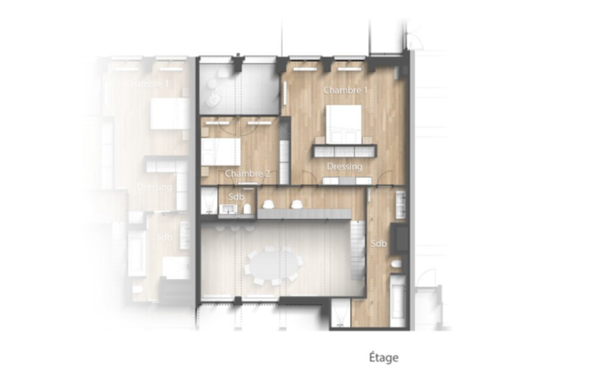 Molière: Magnifique loft 220 m² - possibilité 3 ch, terrasse