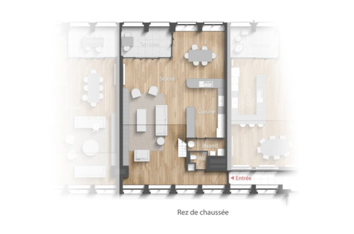 Molière: Splendide loft 192 m² - possibilité 3 ch, terrasse