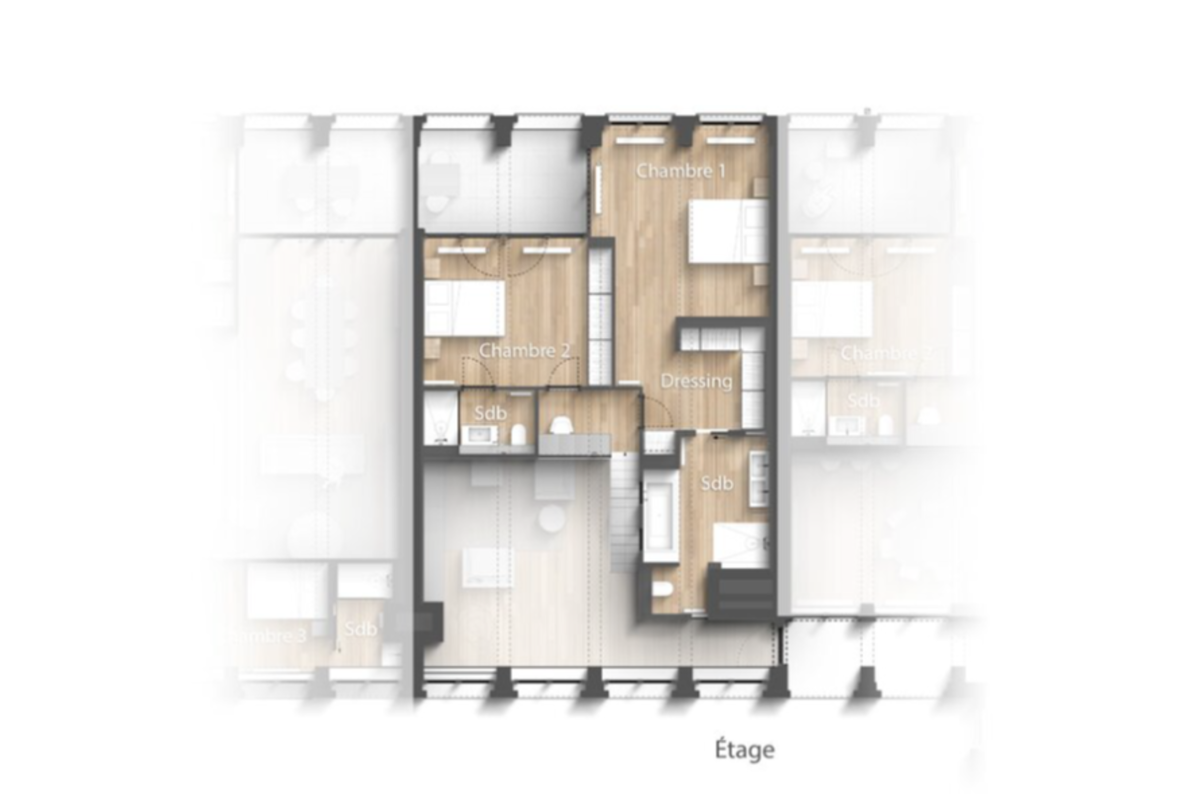 Molière: Splendide loft 192 m² - possibilité 3 ch, terrasse