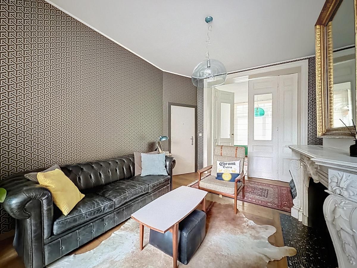 Haut de Saint-Gilles : Rez-de-chaussée avec jardin meublé