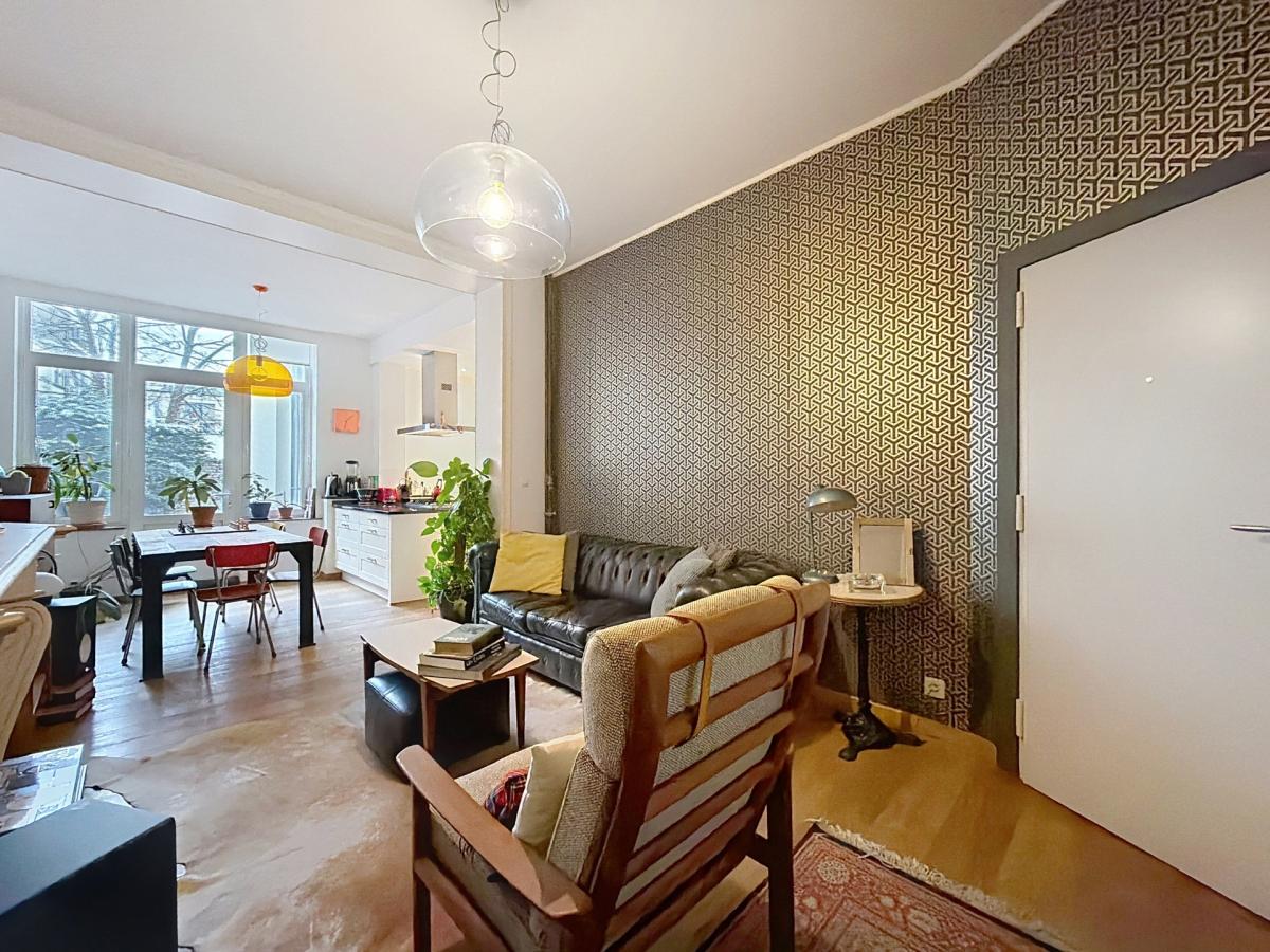 Haut de Saint-Gilles : Rez-de-chaussée avec jardin meublé