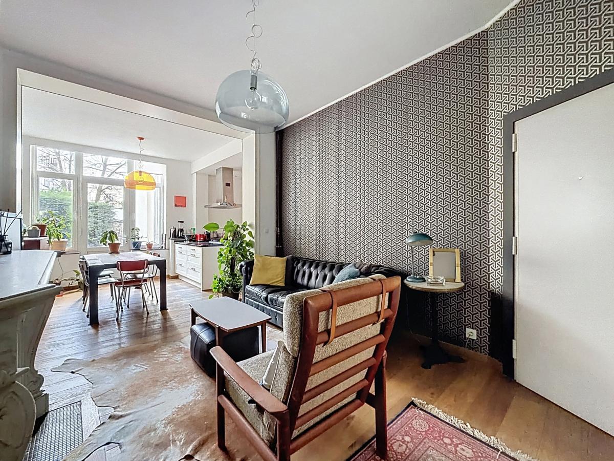 Haut de Saint-Gilles : Rez-de-chaussée avec jardin meublé