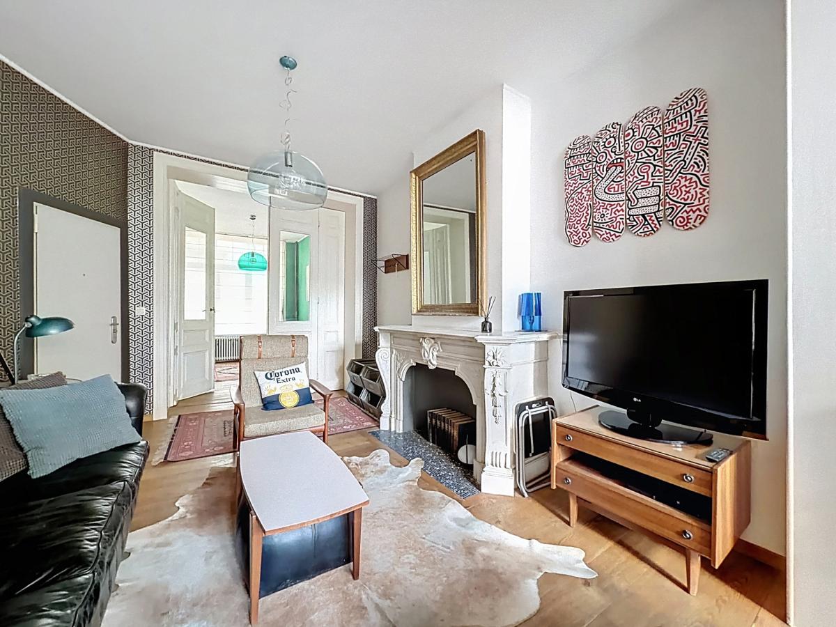 Haut de Saint-Gilles : Rez-de-chaussée avec jardin meublé