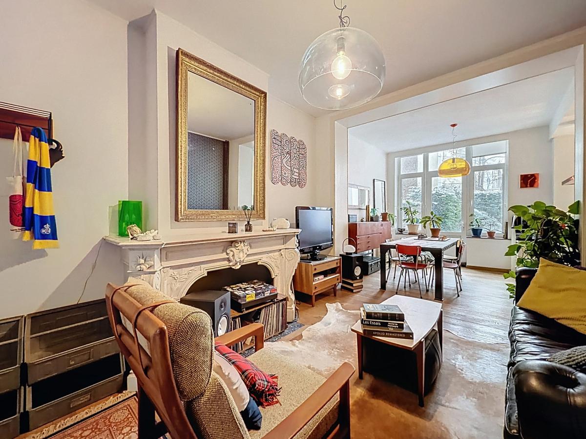 Haut de Saint-Gilles : Rez-de-chaussée avec jardin meublé