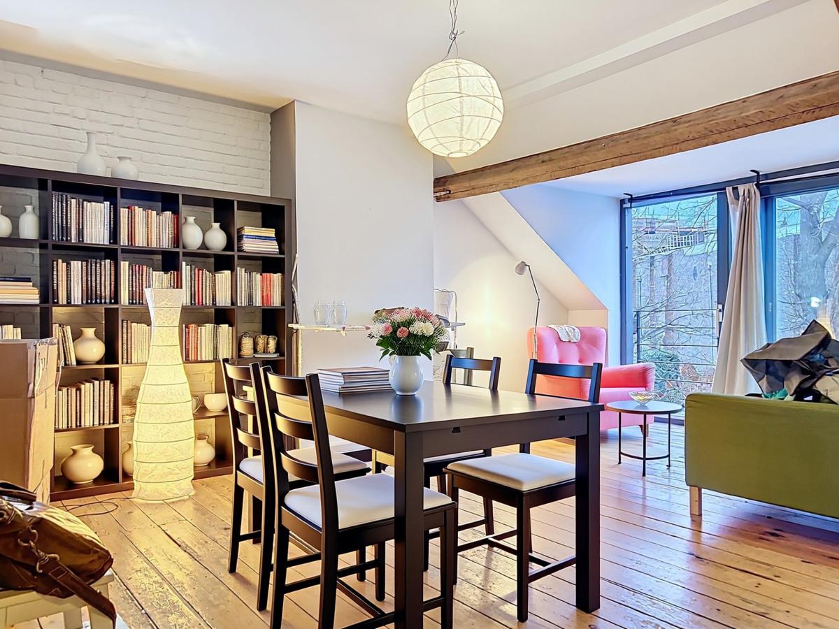 Quartier Européen : Duplex meublé 2 chambres avec terrasse