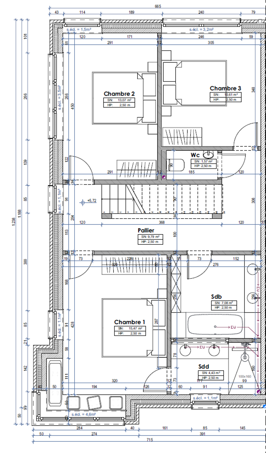 Terrain à bâtir avec permis ! Maison 3/4 chambres de 240 m² 