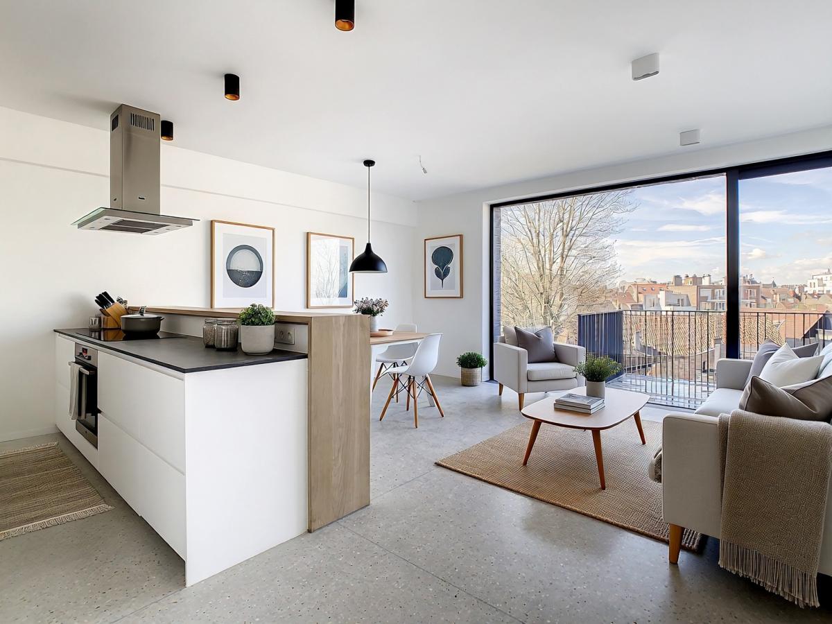 Vleurgat : Bel appartement moderne + terrasse PEB A++