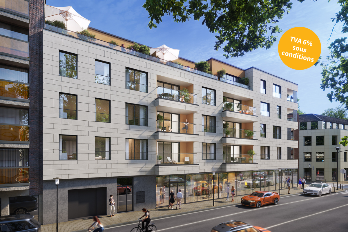 Magnifique studio. neuf +-57m², terrasse 10 m²