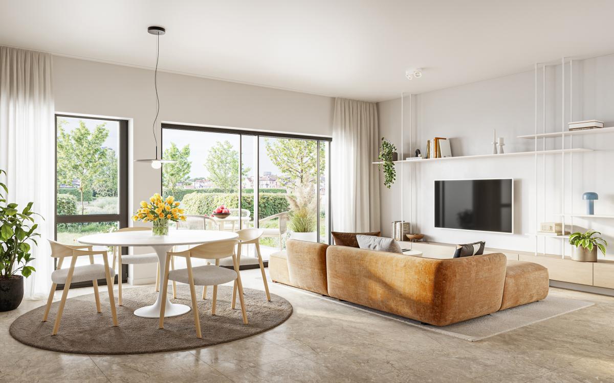 Magnifique appt. neuf +/- 89m², 2ch., terrasse 13 m²