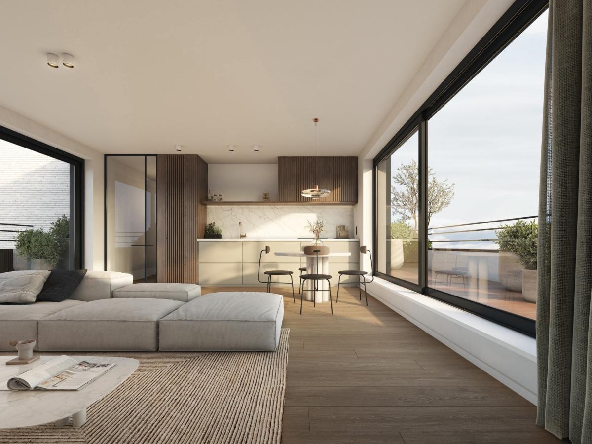 Quartier Rouge cloître, appartement neuf 3ch + terrasses