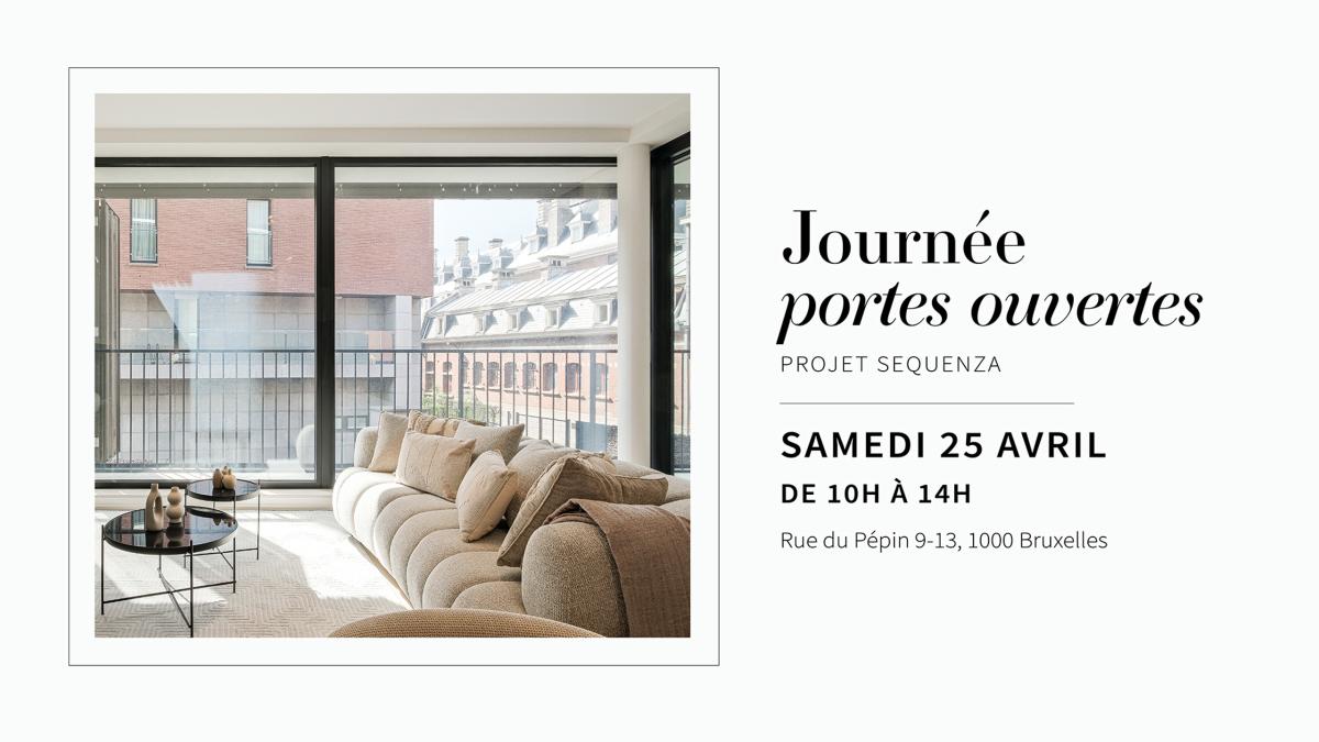 PORTES OUVERTES SAMEDI 25 AVRIL Appartement de ± 114 m², 2ch