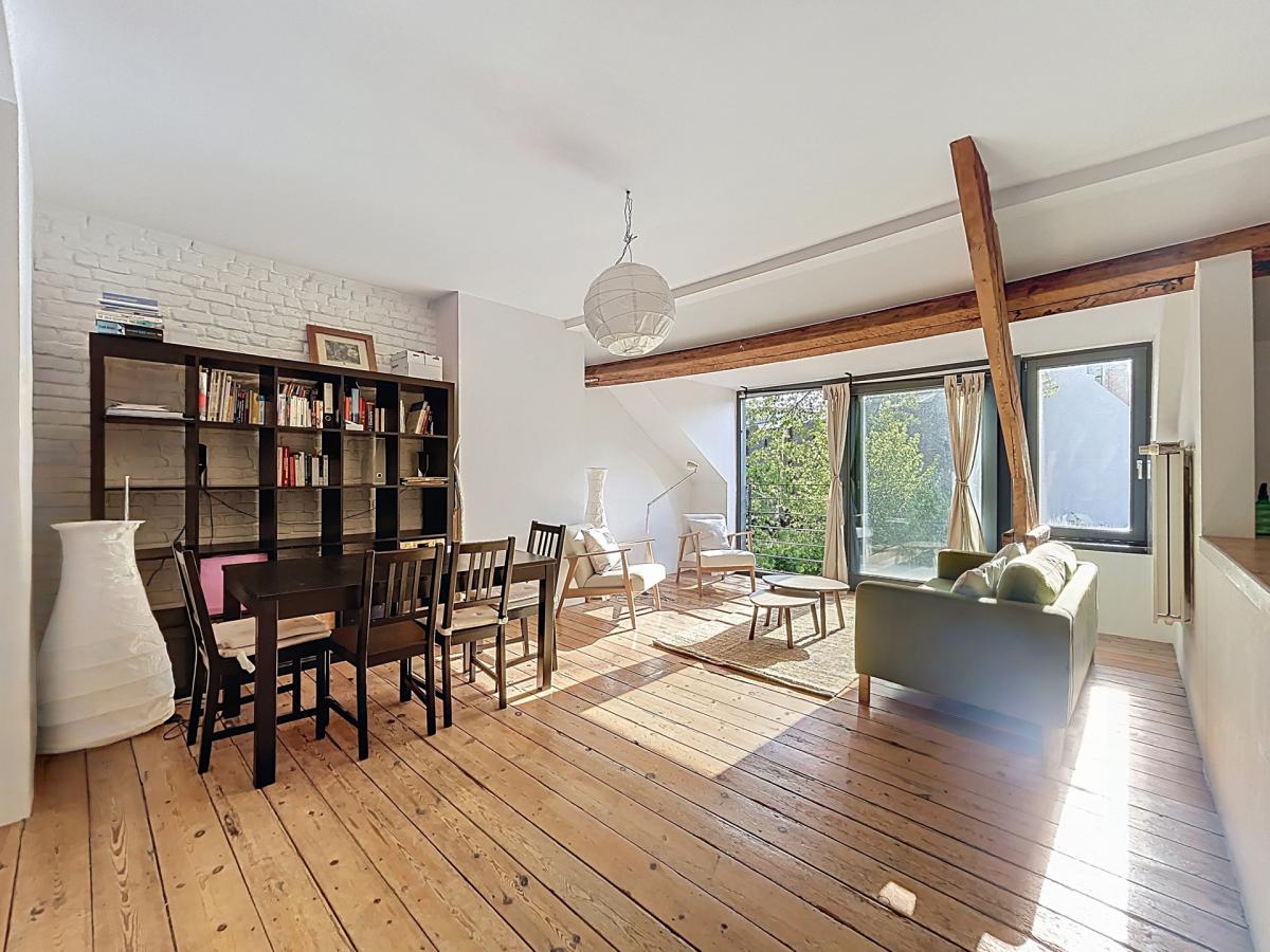 Quartier Européen : Duplex meublé 2 chambres avec terrasse