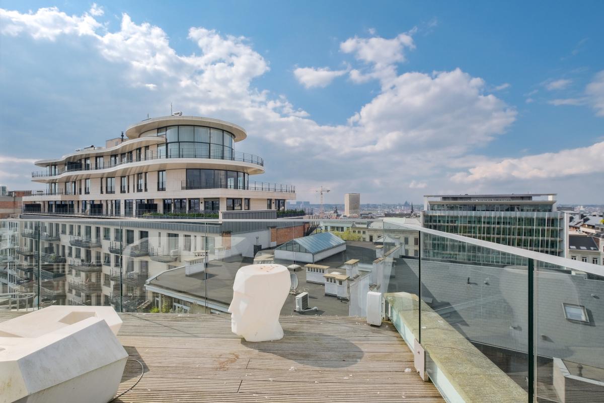 Boulevard de Waterloo : Superbe Penthouse avec vue 
