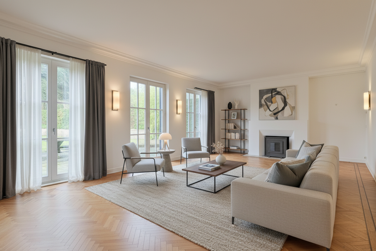 Leo Errera - Villa de 670 m² bruts, jardin & prof. libérale.